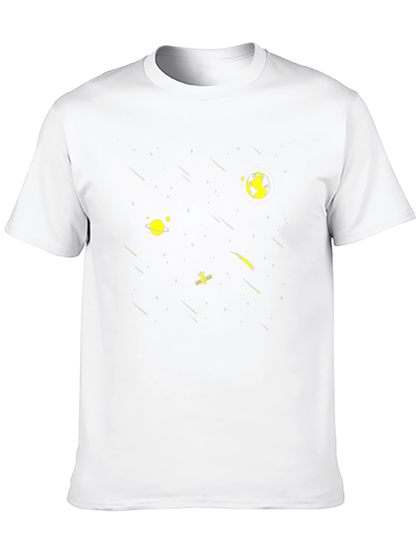 Space Galaxy Print Black T-Shirt