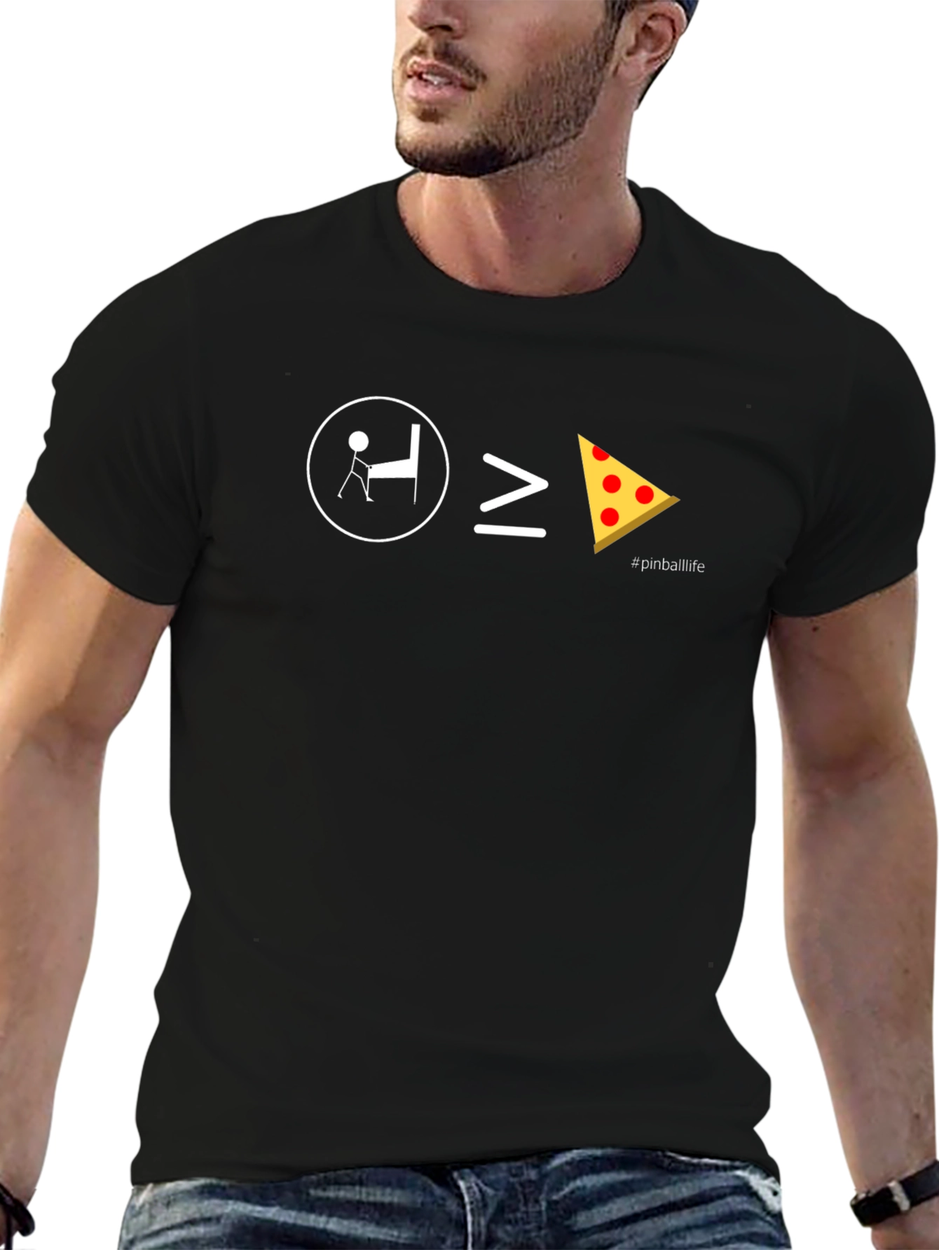 Pinball is Greater Than Pizza T-Shirt