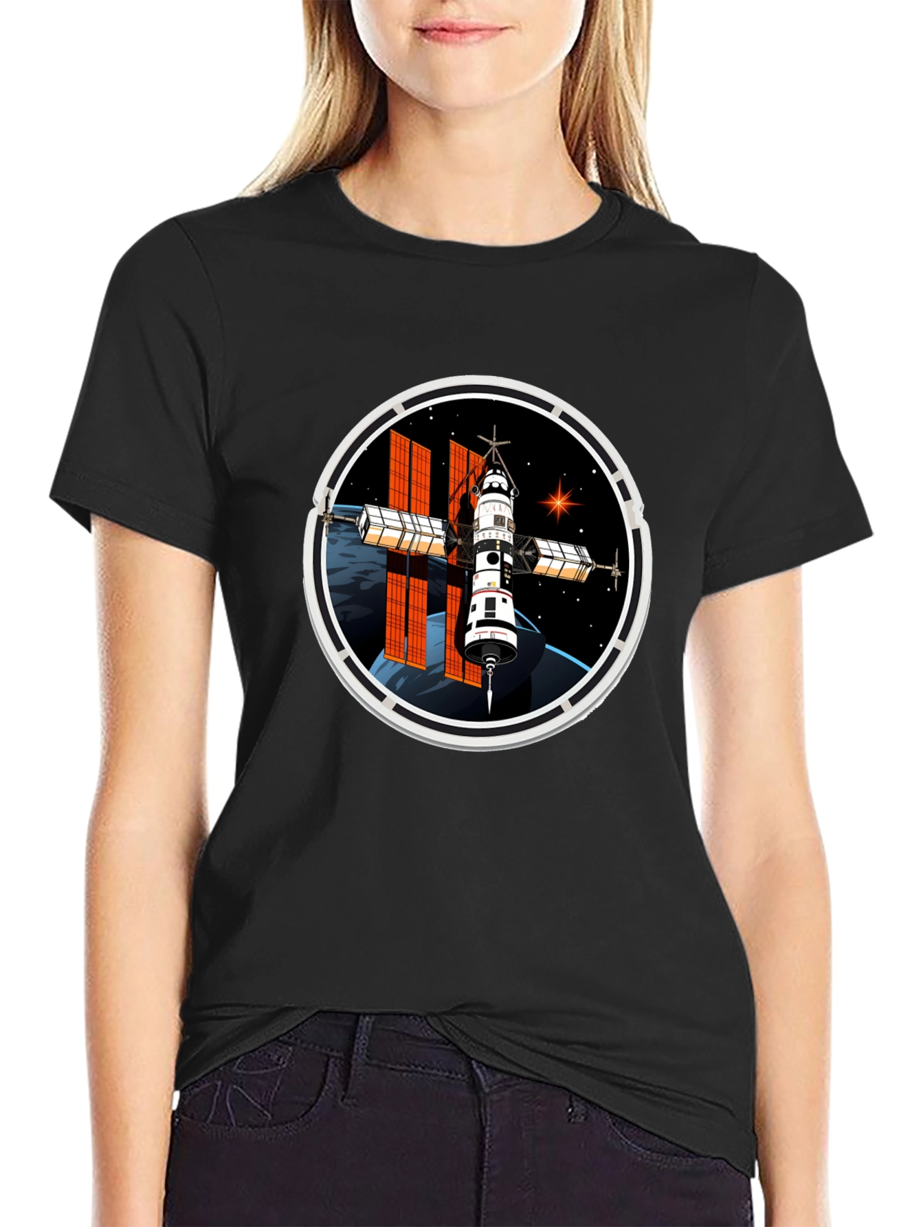 Space Station Graphic T-Shirt