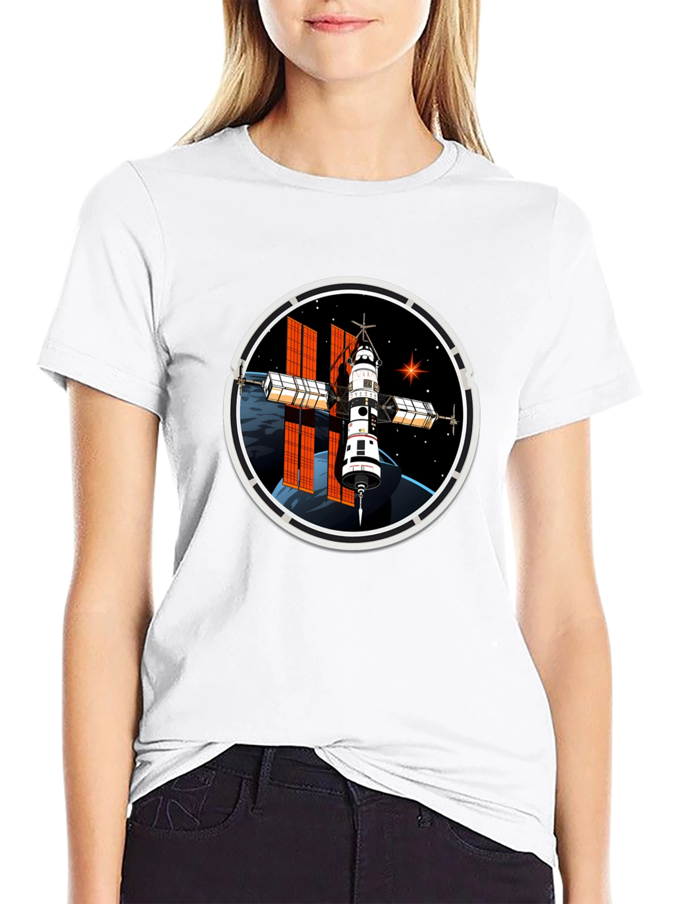 Space Station Graphic T-Shirt