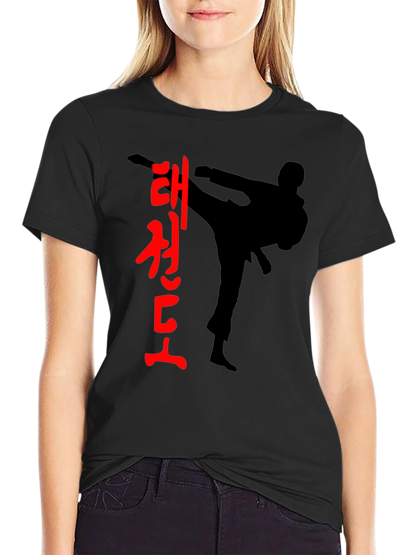 Taekwondo T-Shirt - Martial Arts Silhouette