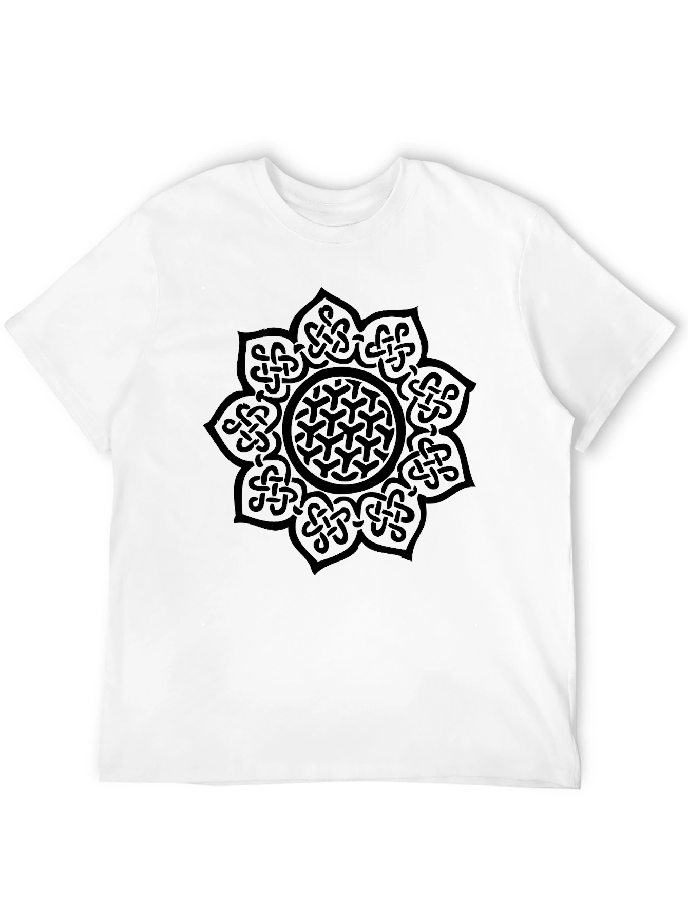 Celtic Knot Mandala Black T-Shirt