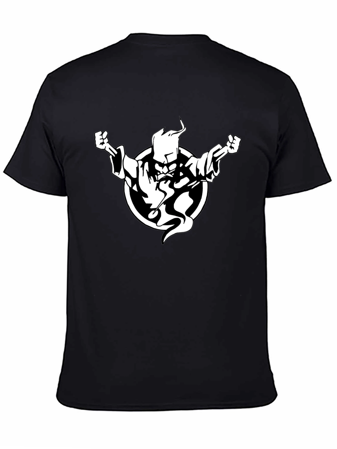 Wizard Graphic Black Tee - Casual Style