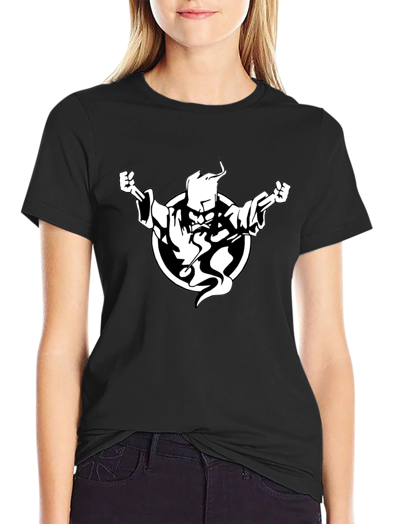 Wizard Graphic Black Tee - Casual Style