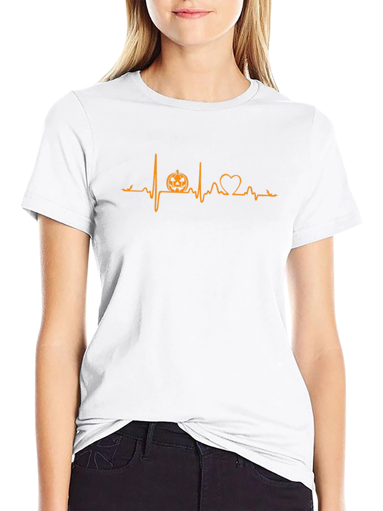 Halloween Heartbeat T-Shirt - Pumpkin Love!