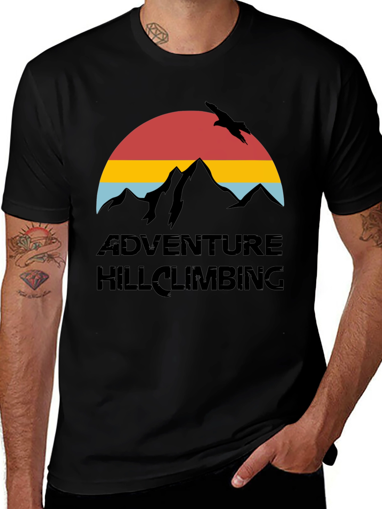 Adventure Hill Climbing T-Shirt - Mountain Graphic Tee