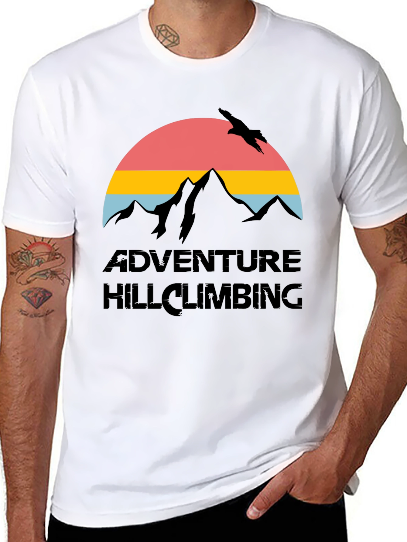 Adventure Hill Climbing T-Shirt - Mountain Graphic Tee