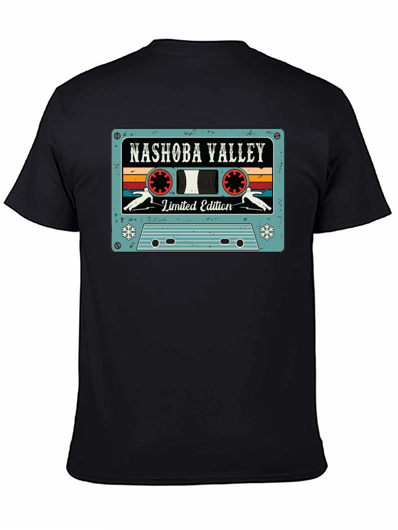 Nashoba Valley Ski Cassette Tape Black T-Shirt