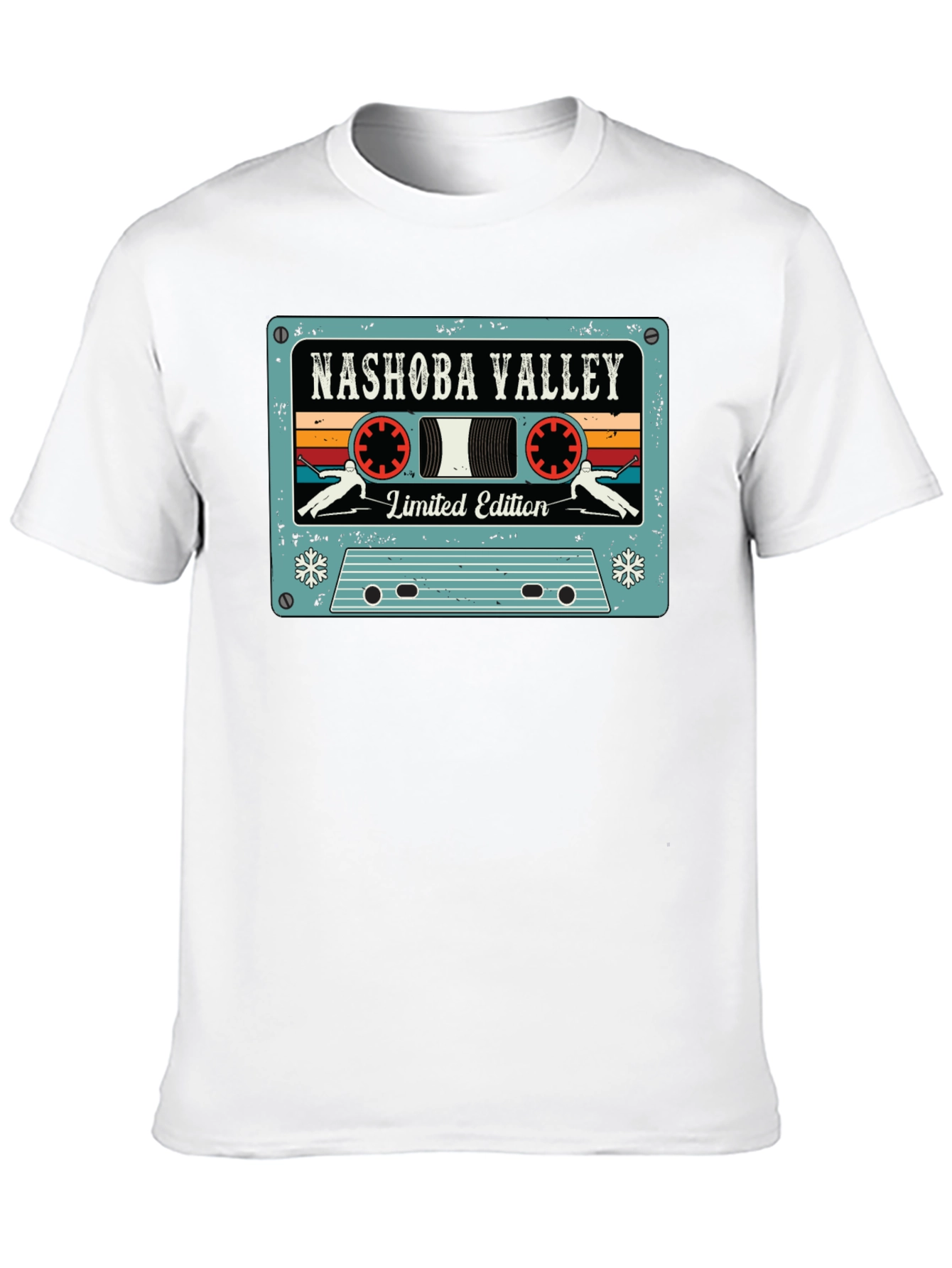 Nashoba Valley Ski Cassette Tape Black T-Shirt