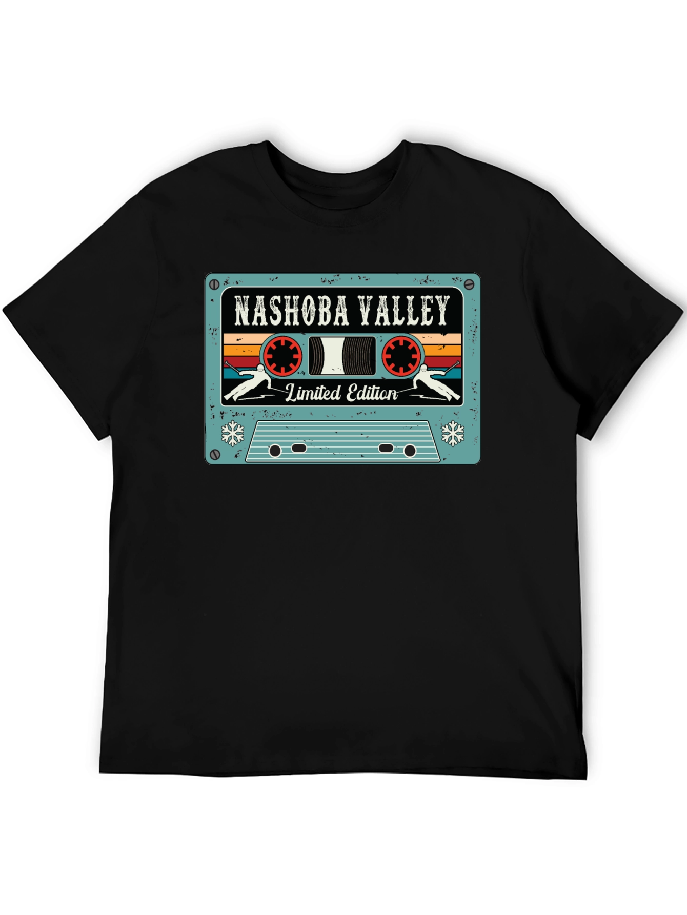 Nashoba Valley Ski Cassette Tape Black T-Shirt