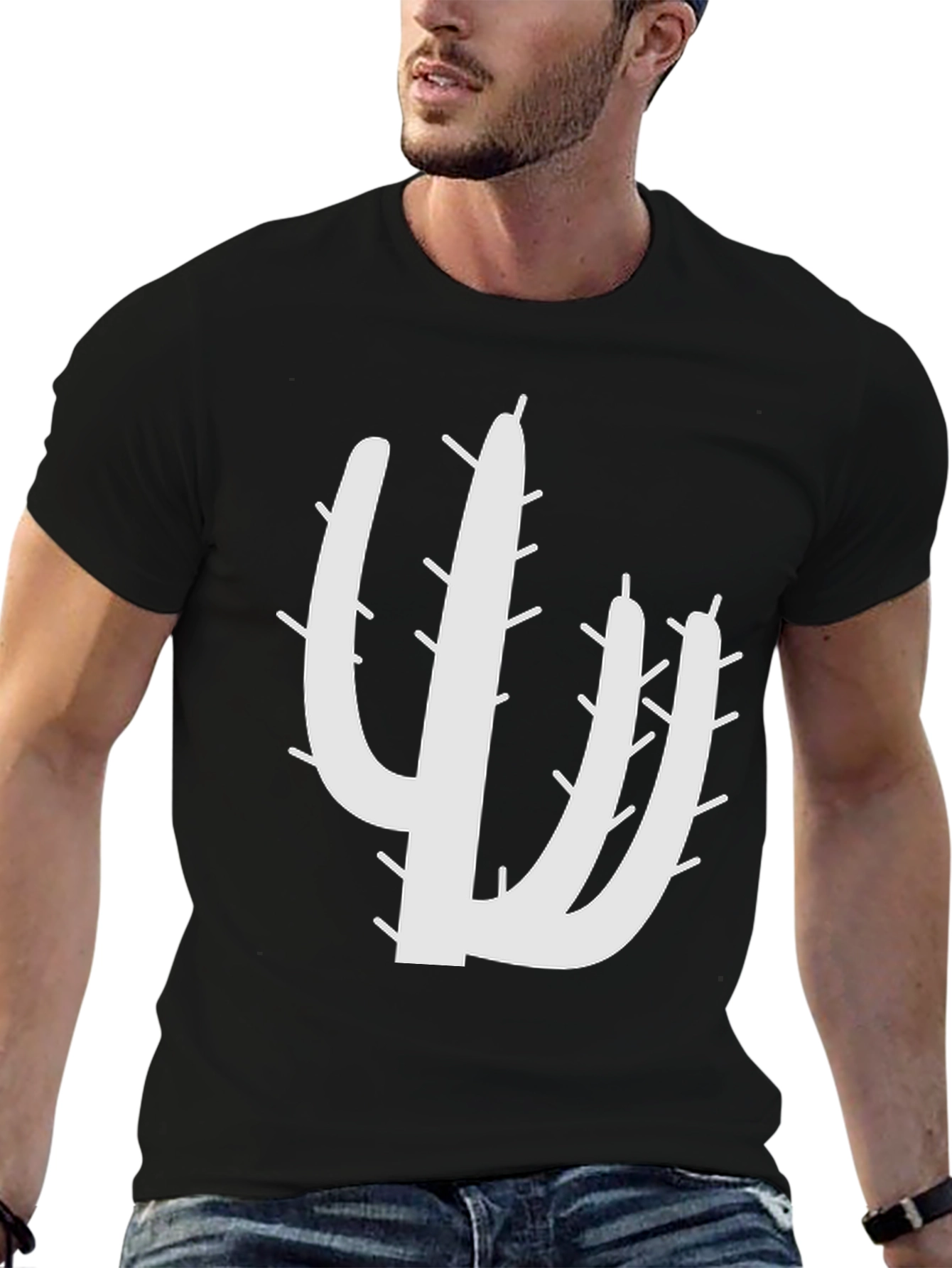 Cactus Graphic Black T-Shirt