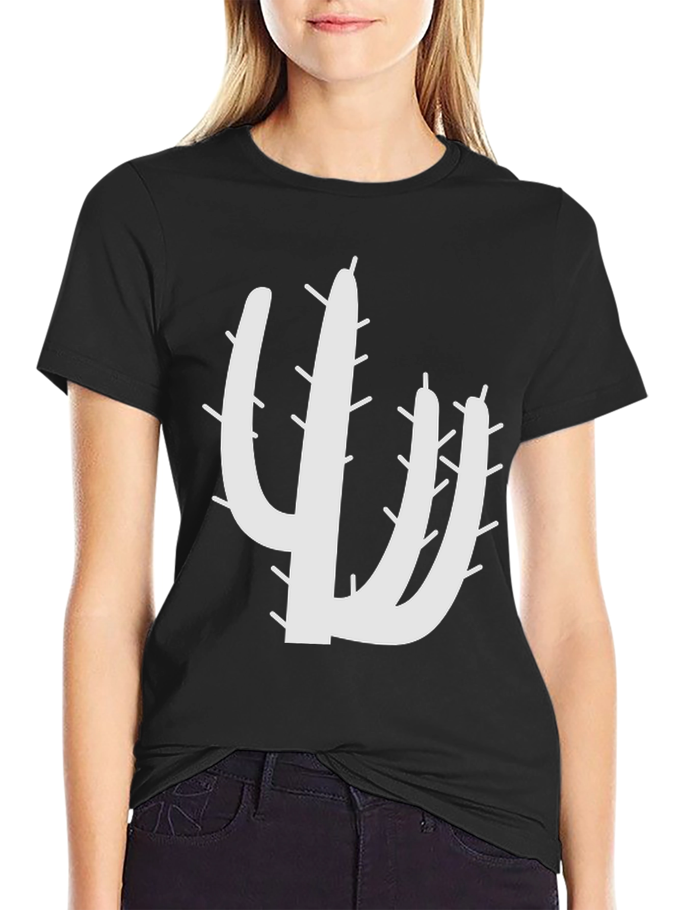 Cactus Graphic Black T-Shirt