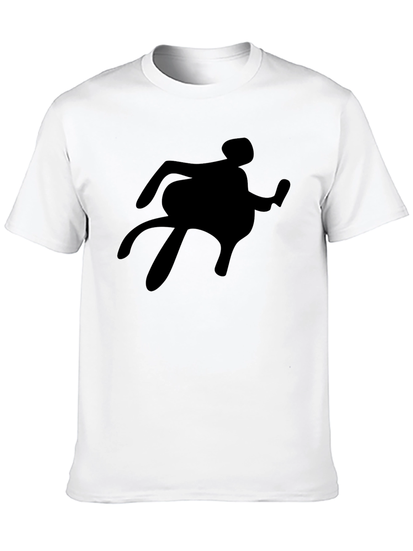 Silhouette Graphic Tee - Black Crew Neck Shirt