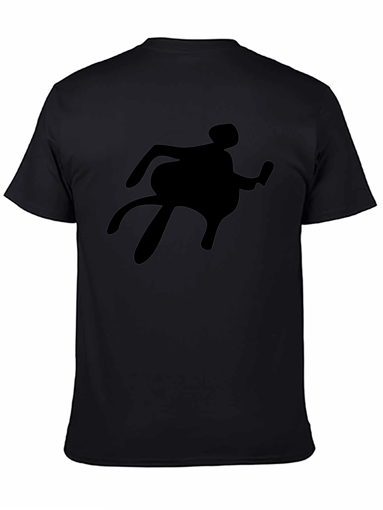 Silhouette Graphic Tee - Black Crew Neck Shirt