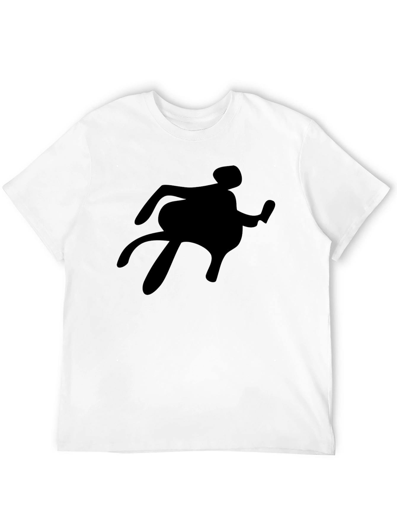 Silhouette Graphic Tee - Black Crew Neck Shirt