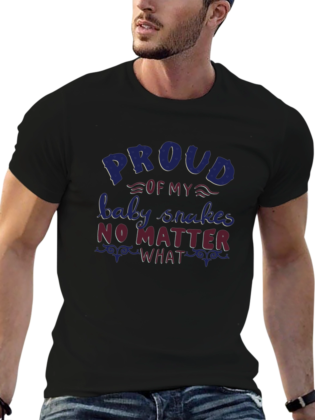 Proud Baby Snakes Graphic Tee - Black