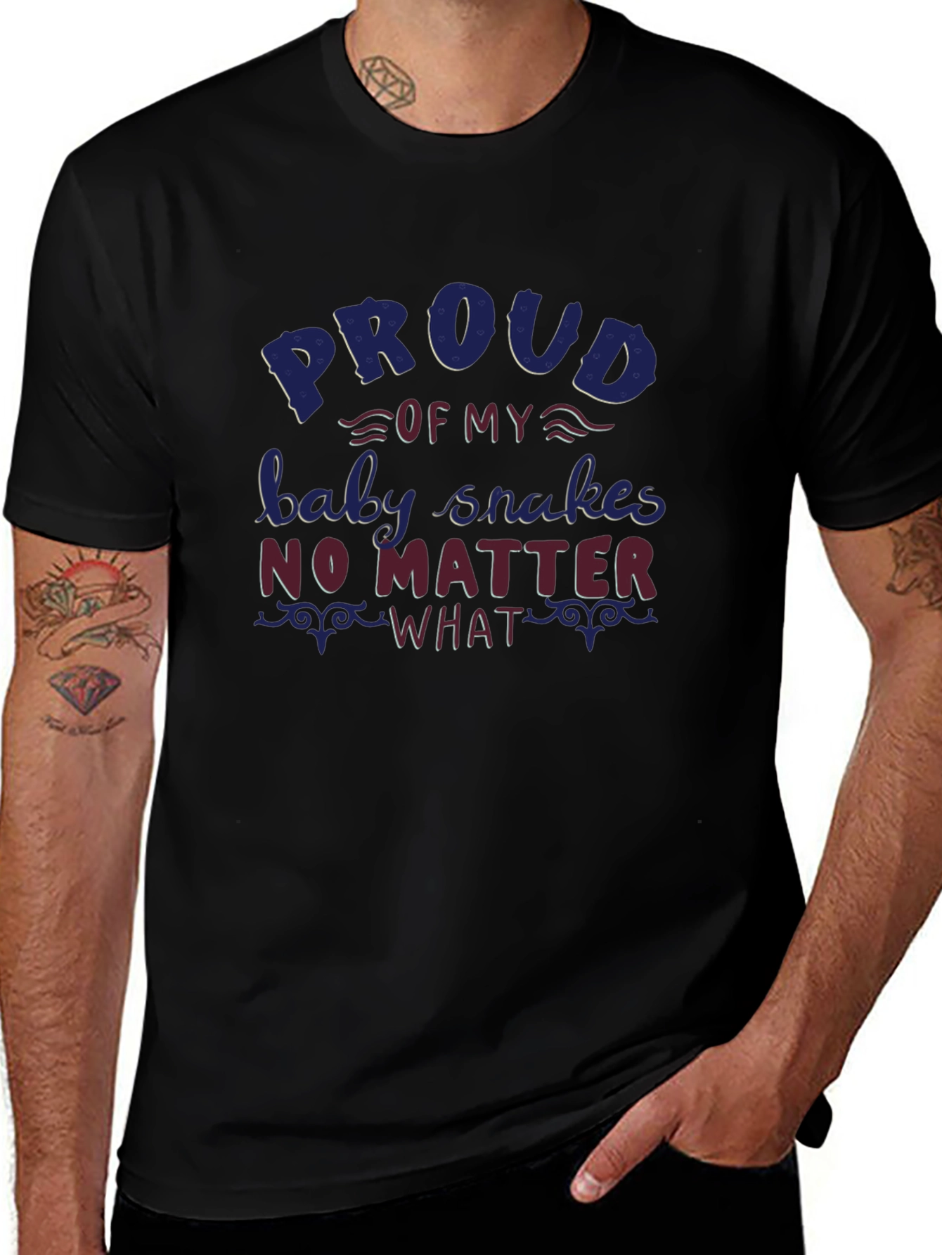Proud Baby Snakes Graphic Tee - Black