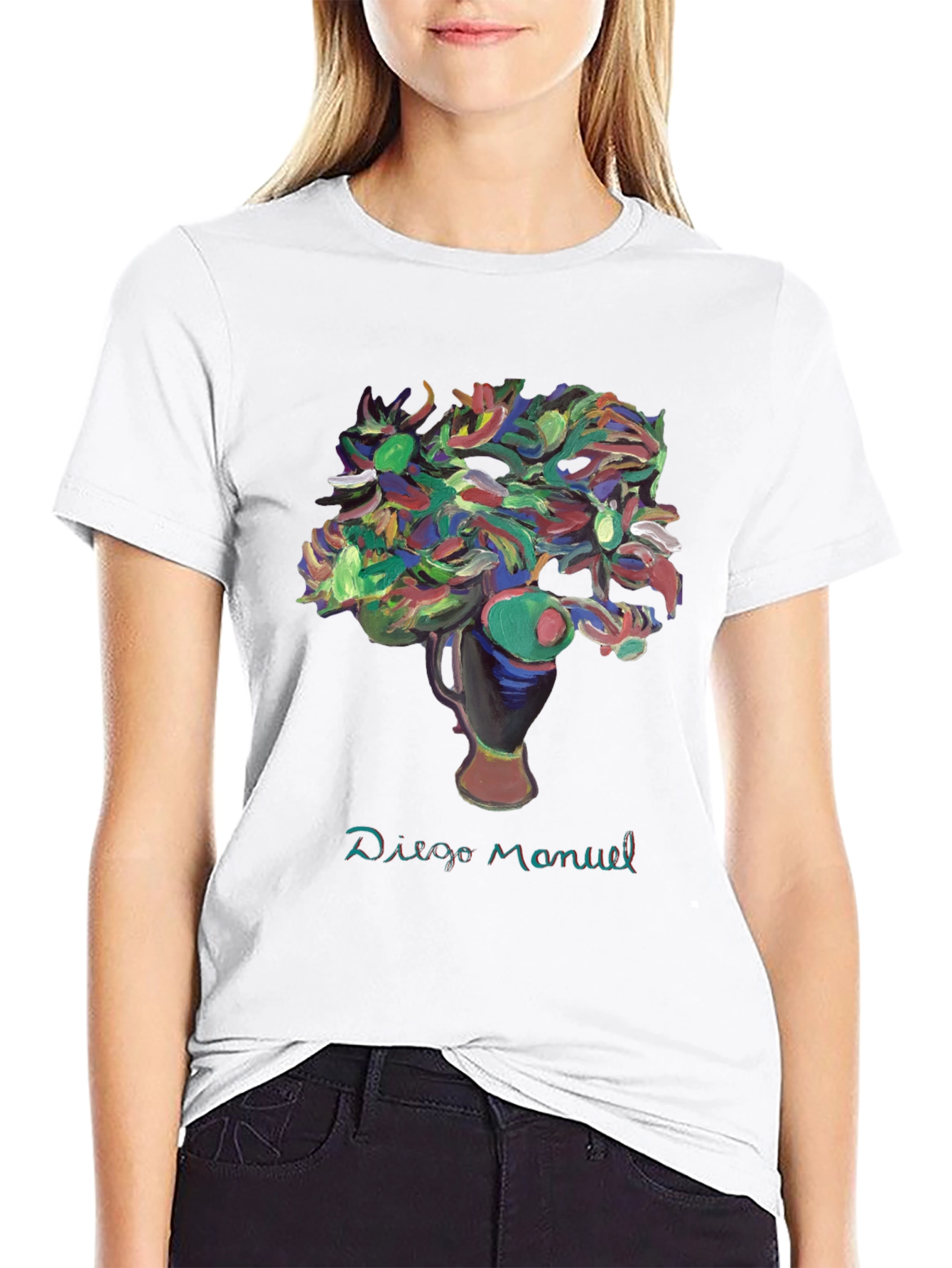 Floral Art Print T-Shirt