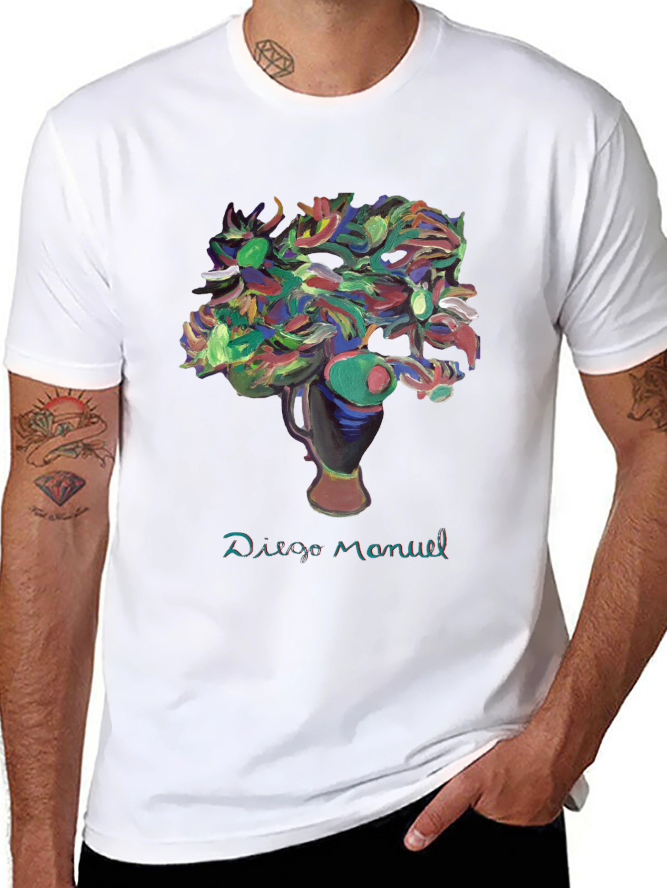 Floral Art Print T-Shirt