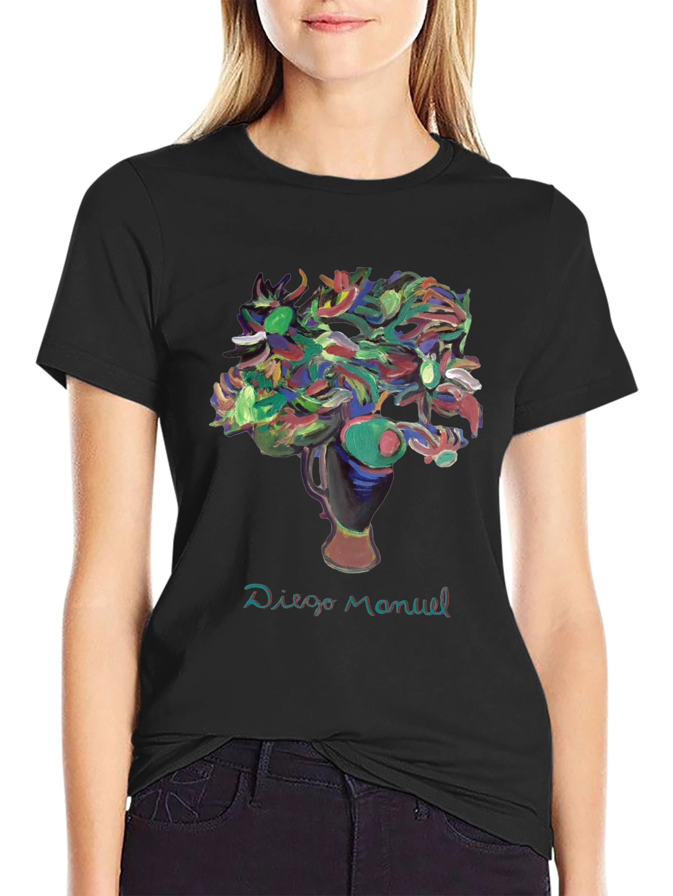 Floral Art Print T-Shirt