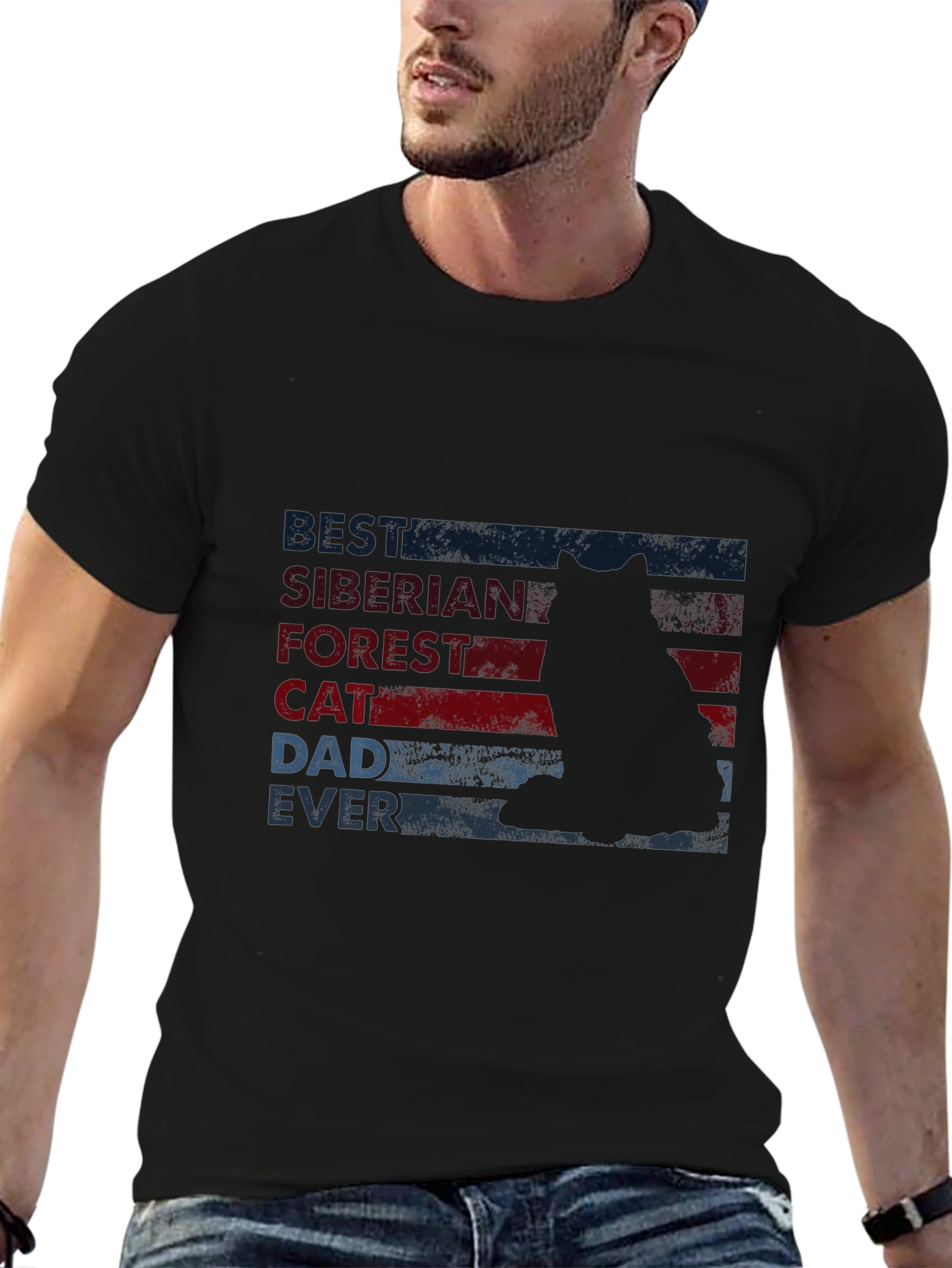Siberian Forest Cat Dad Ever T-Shirt