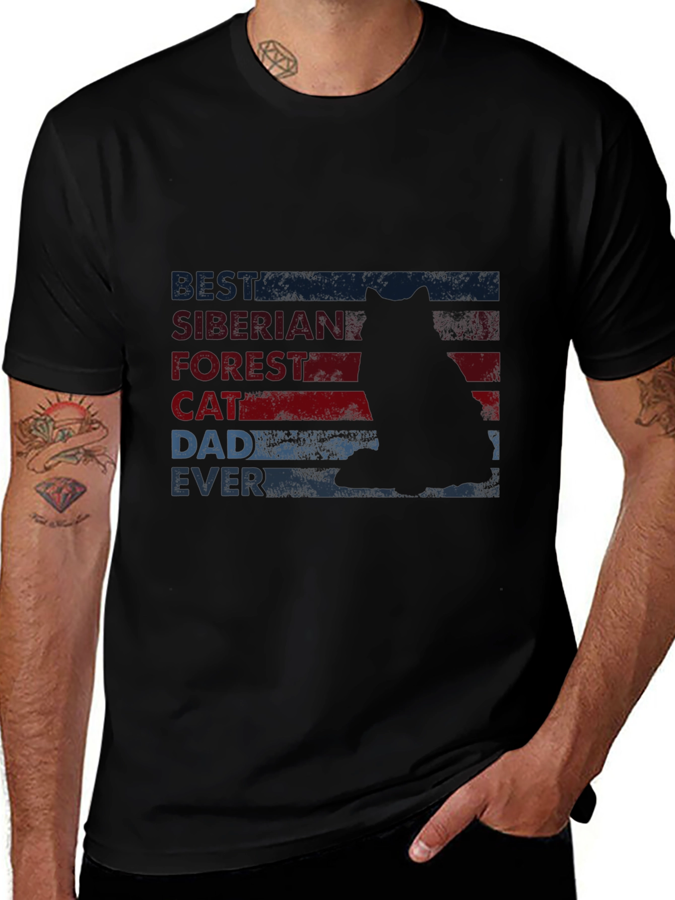 Siberian Forest Cat Dad Ever T-Shirt