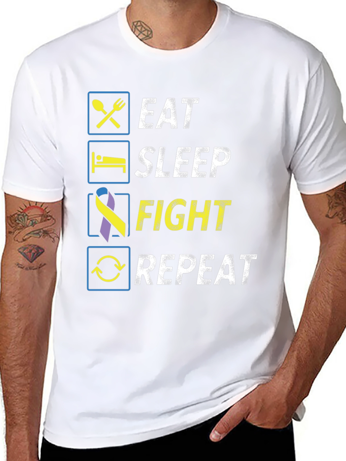 Eat Sleep Fight Repeat T-Shirt