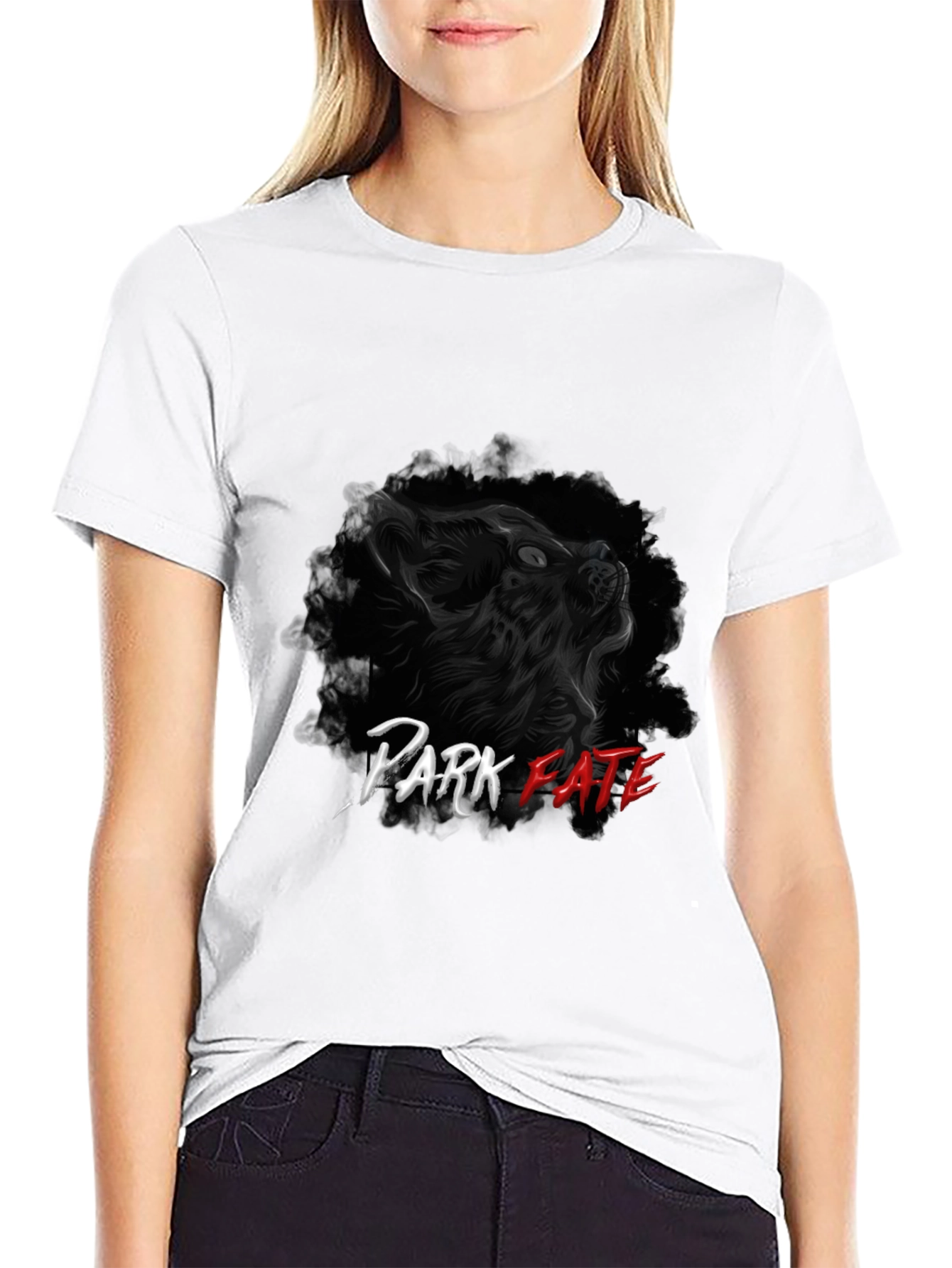 Park Fate Wolf Graphic Black T-Shirt