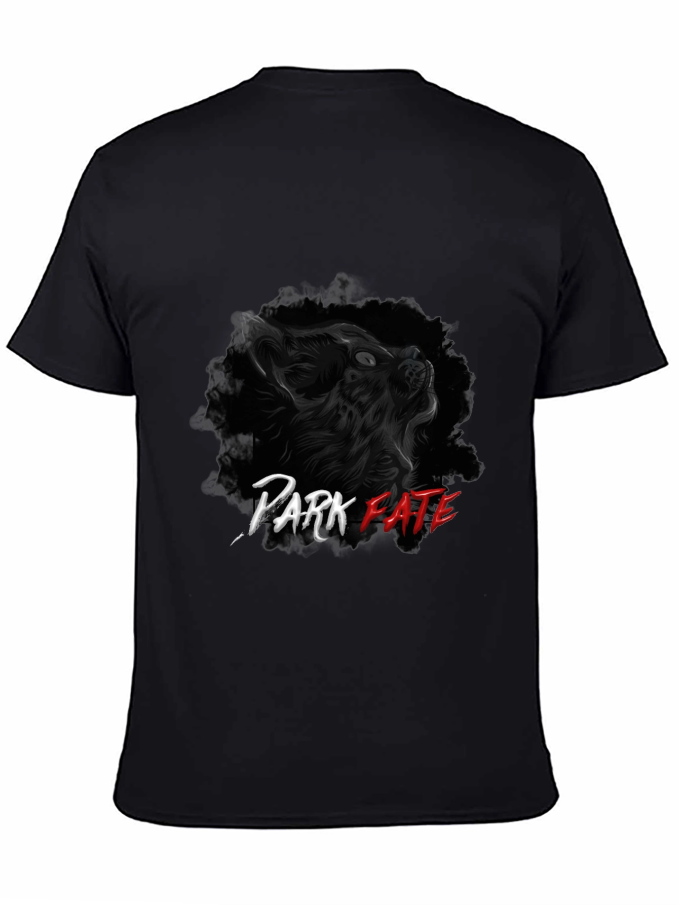 Park Fate Wolf Graphic Black T-Shirt