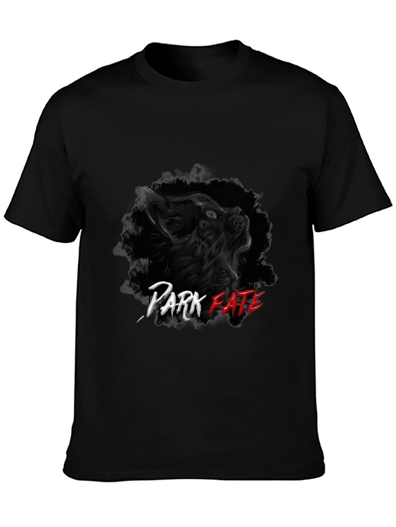 Park Fate Wolf Graphic Black T-Shirt