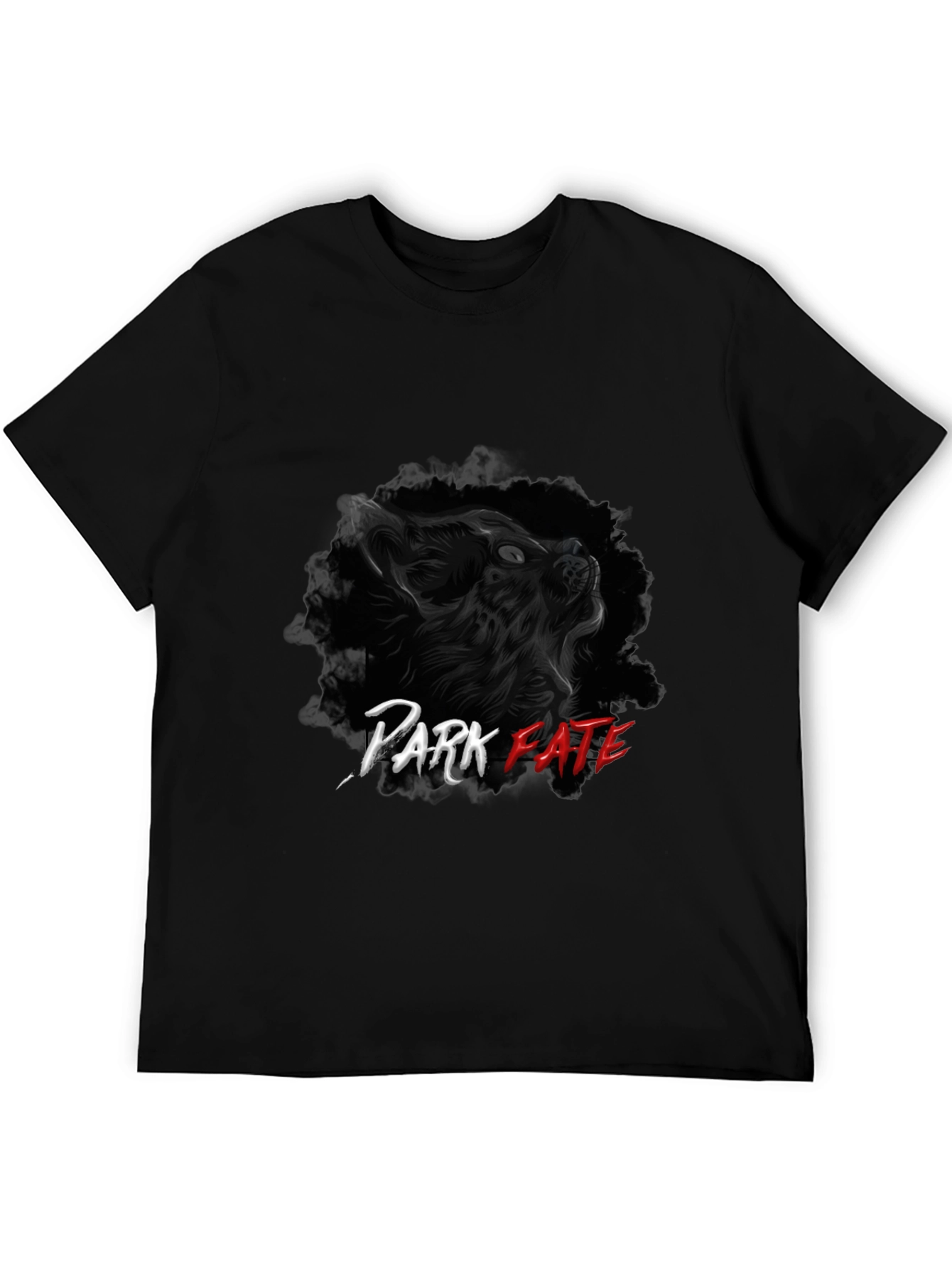 Park Fate Wolf Graphic Black T-Shirt