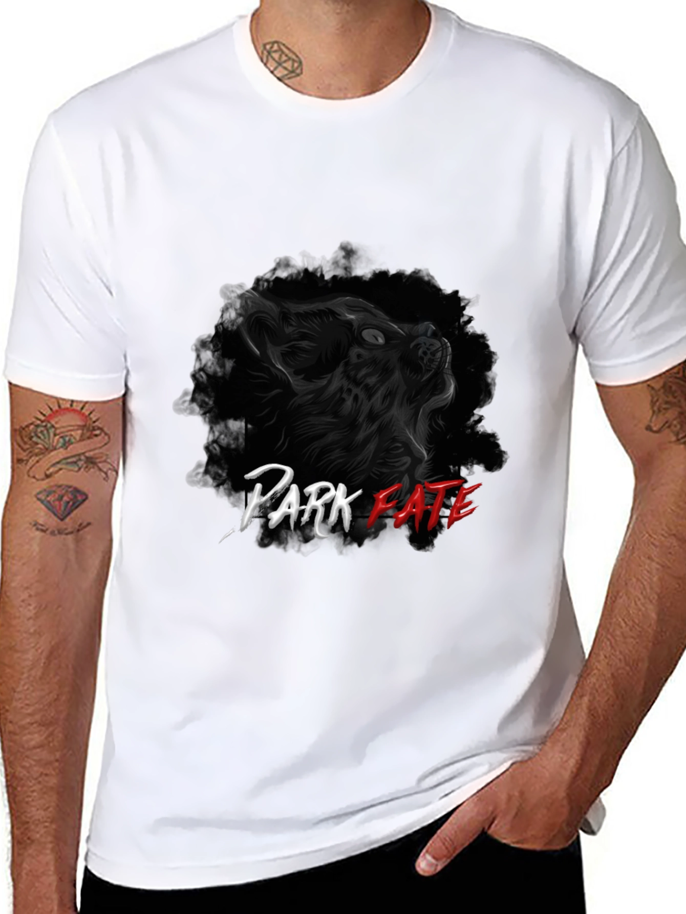 Park Fate Wolf Graphic Black T-Shirt