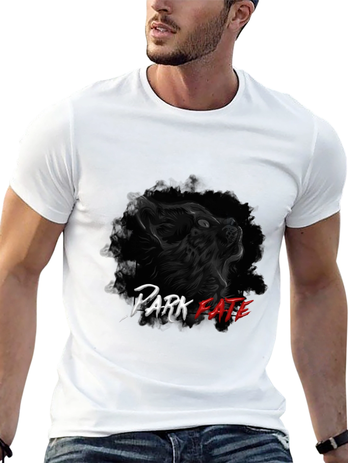Park Fate Wolf Graphic Black T-Shirt
