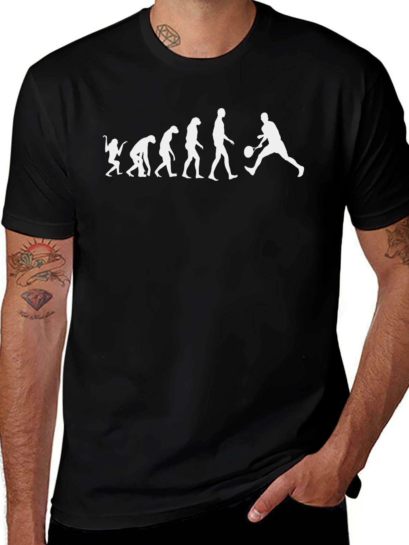 Evolution of Tennis Black T-Shirt