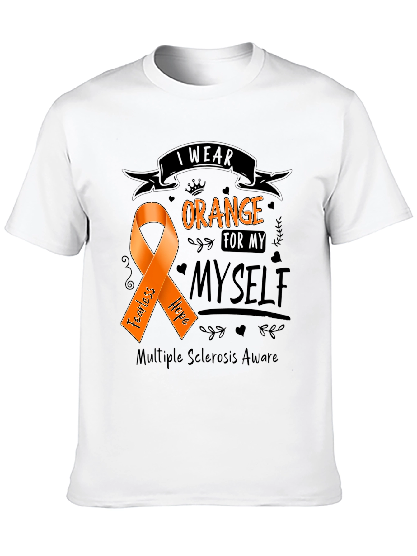 Orange Awareness Ribbon T-Shirt