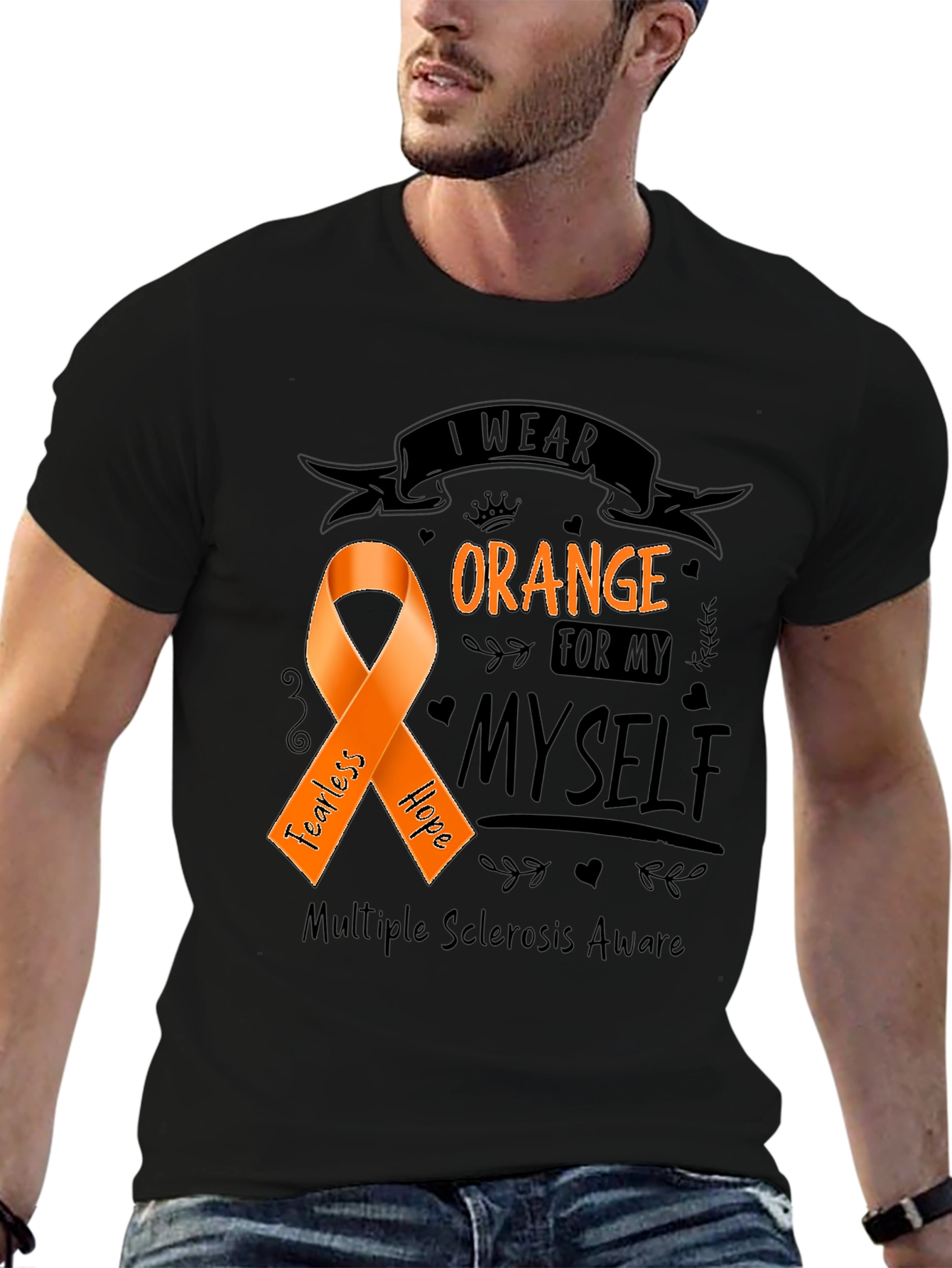 Orange Awareness Ribbon T-Shirt