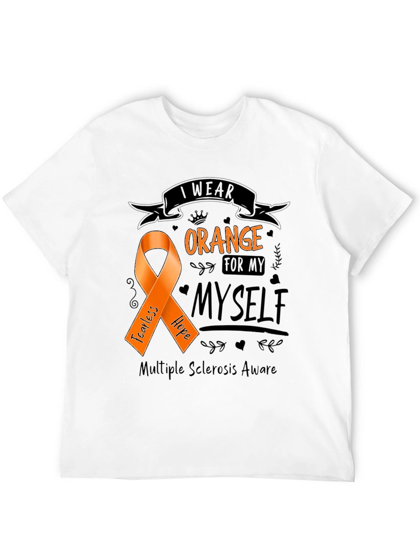 Orange Awareness Ribbon T-Shirt