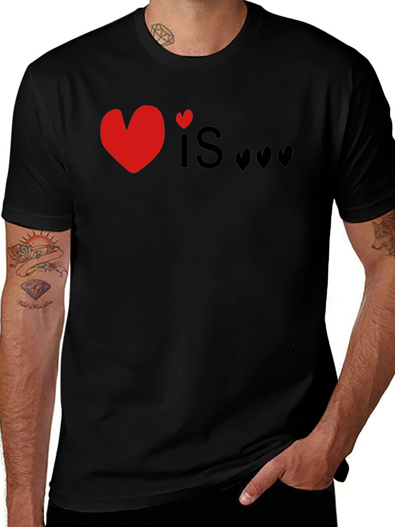 Love Is T-Shirt Heart Graphic Tee