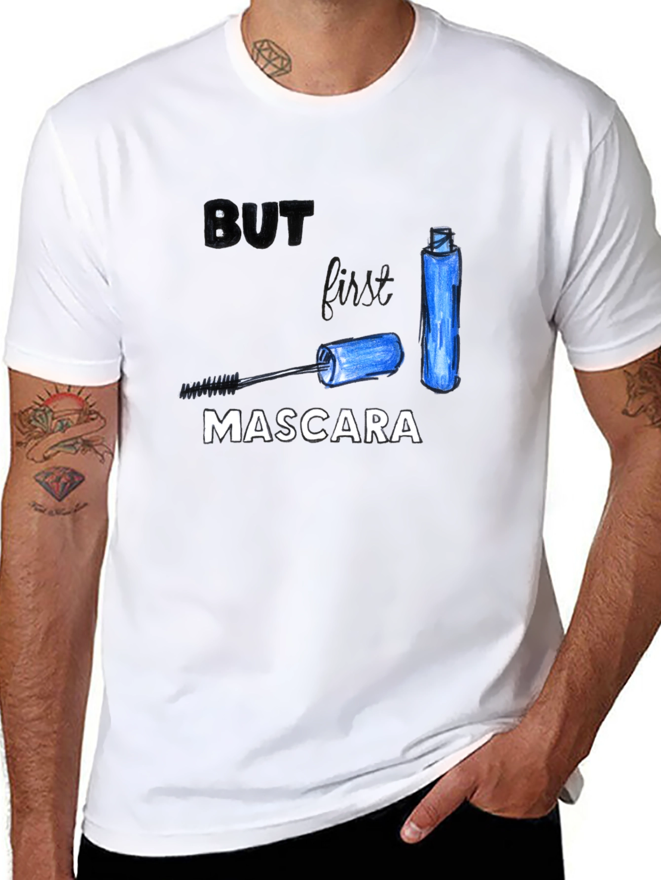 But First Mascara T-Shirt - Black Cotton Tee