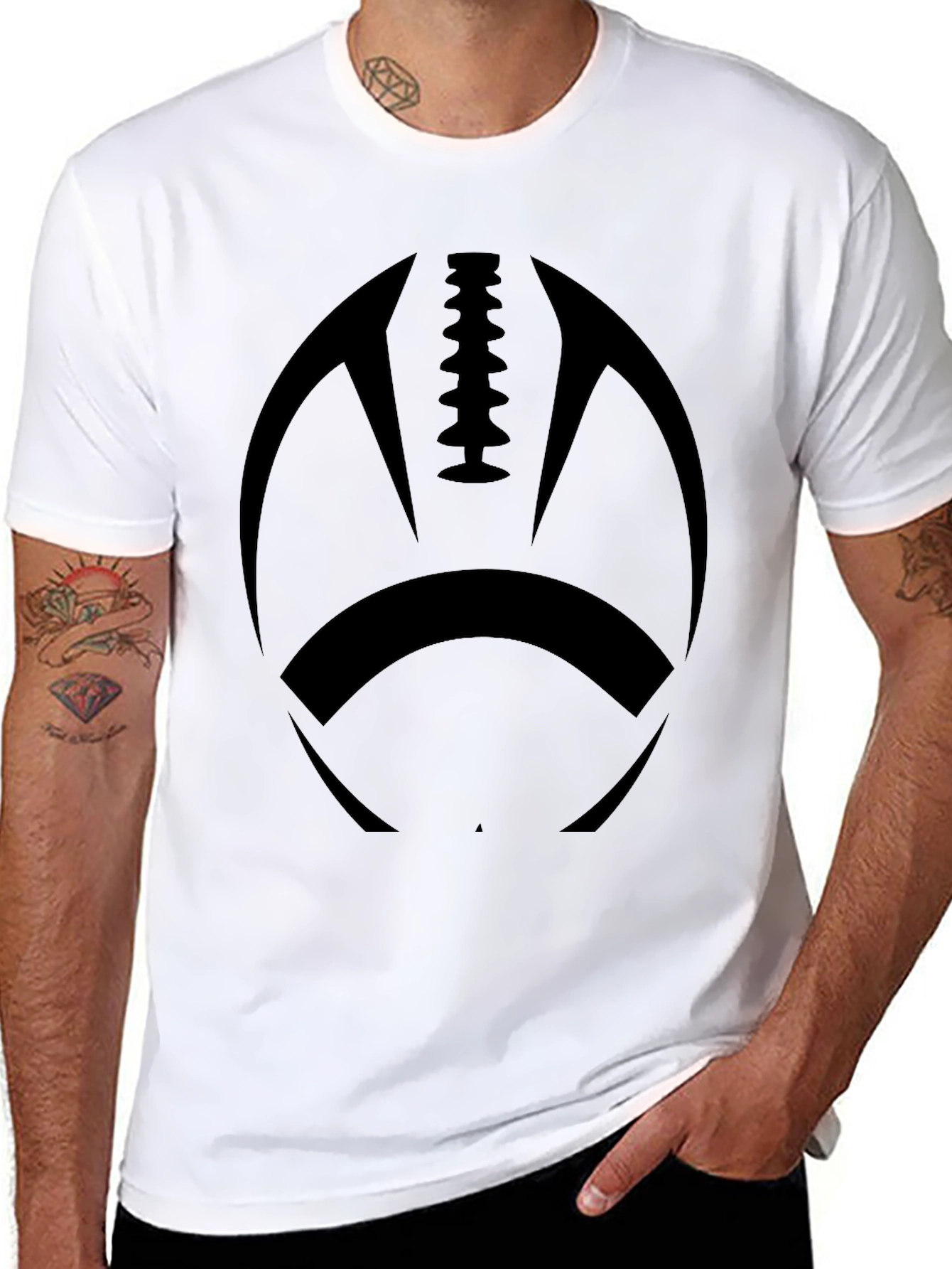 Football Graphic Black Tee