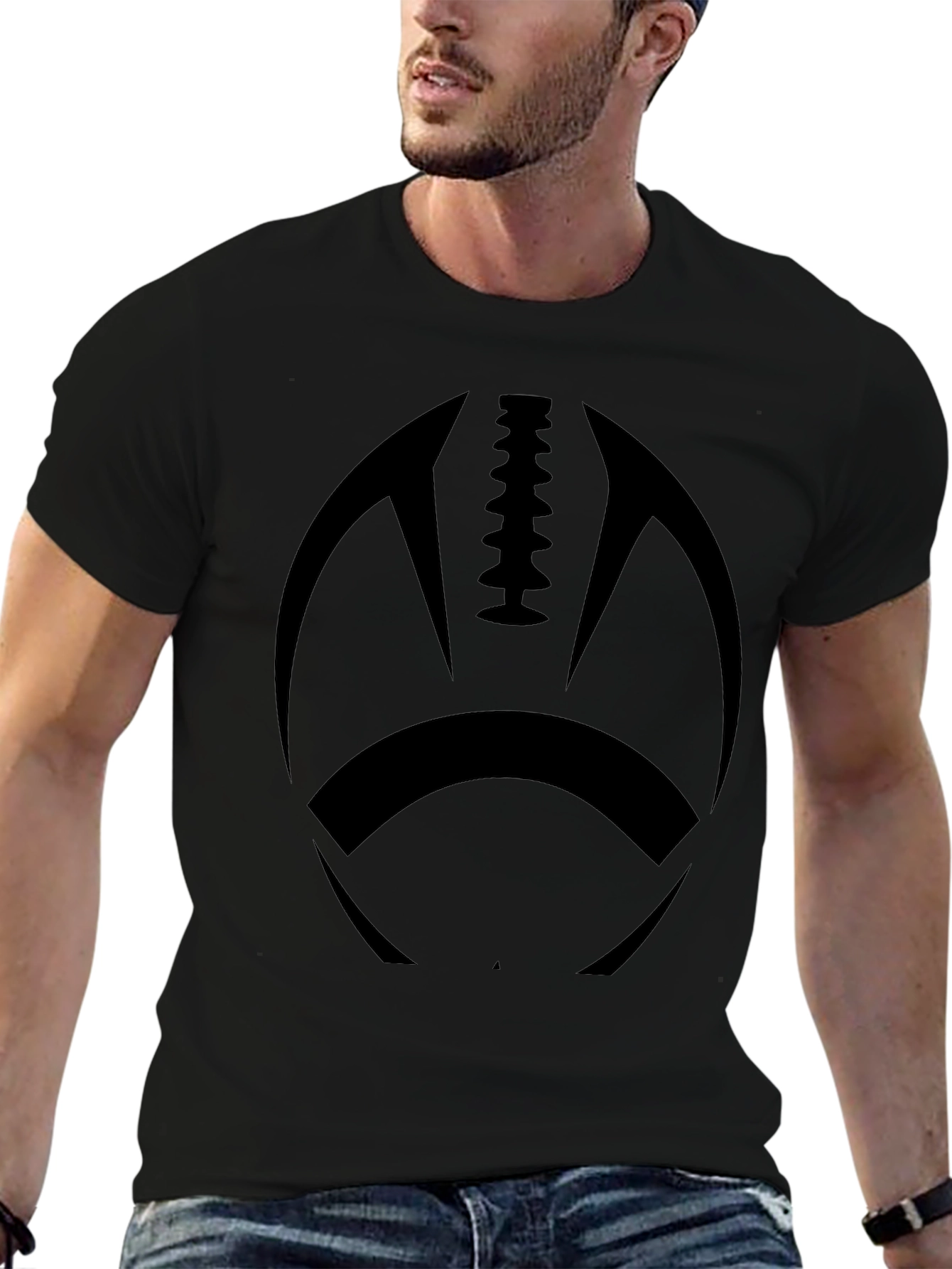 Football Graphic Black Tee