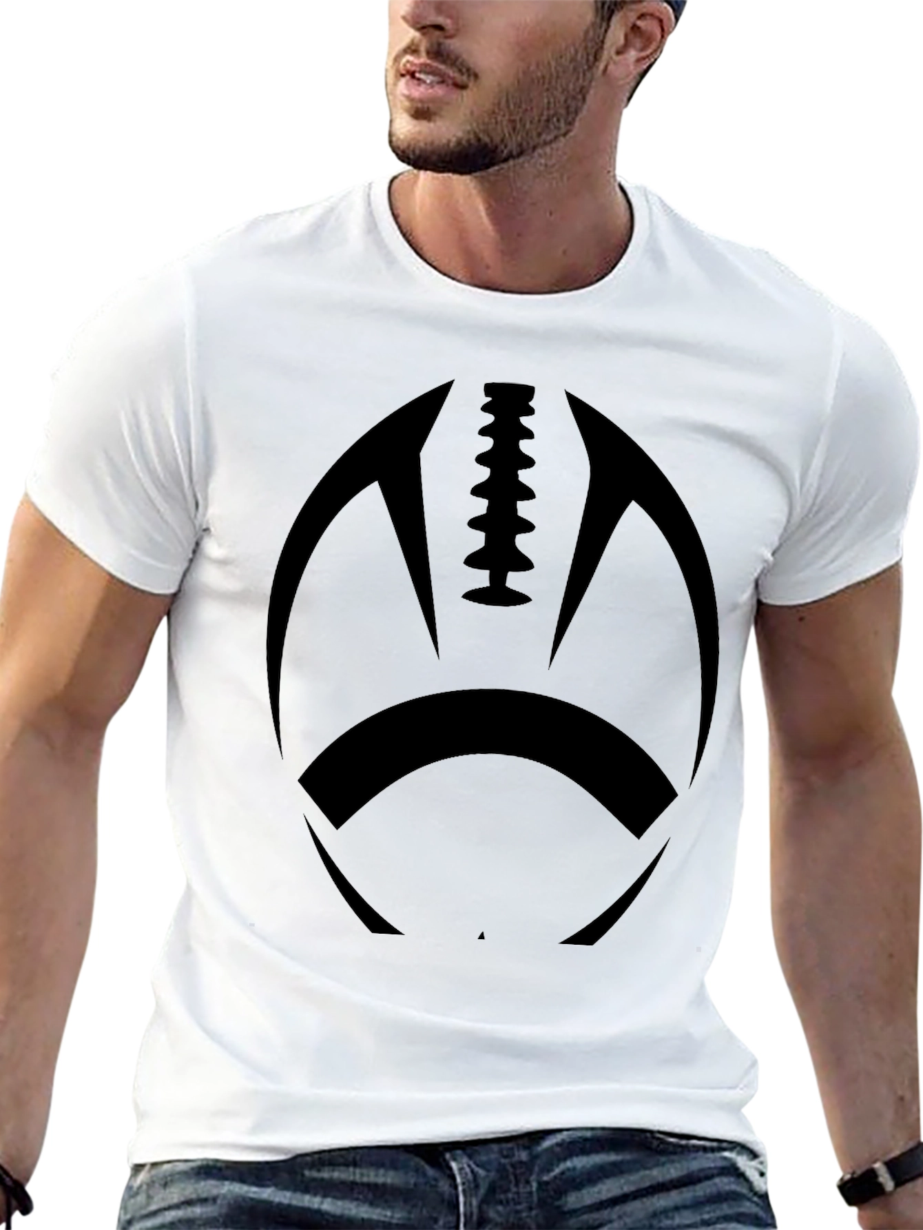 Football Graphic Black Tee