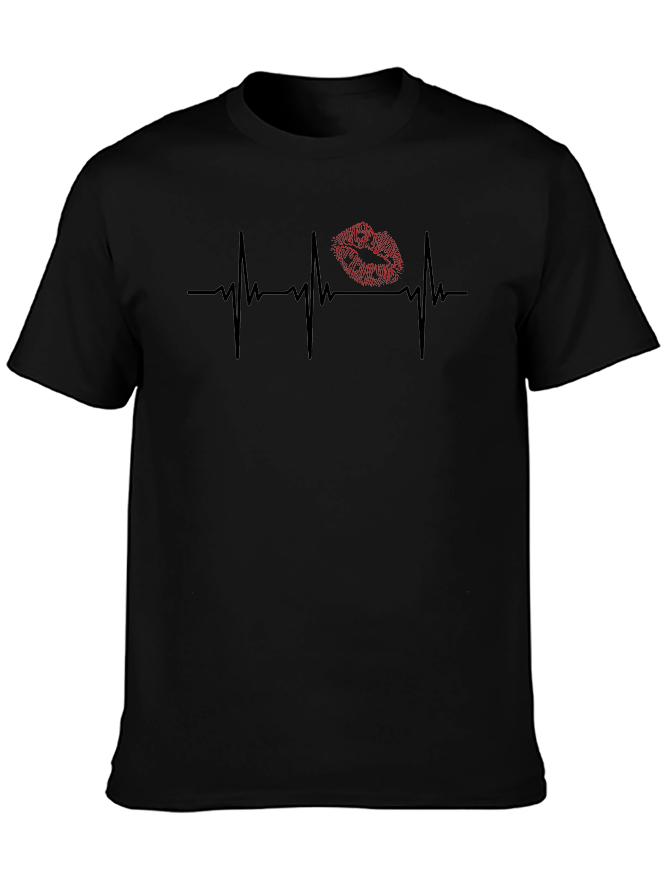 Heartbeat Lips T-Shirt - Love Pulse Tee