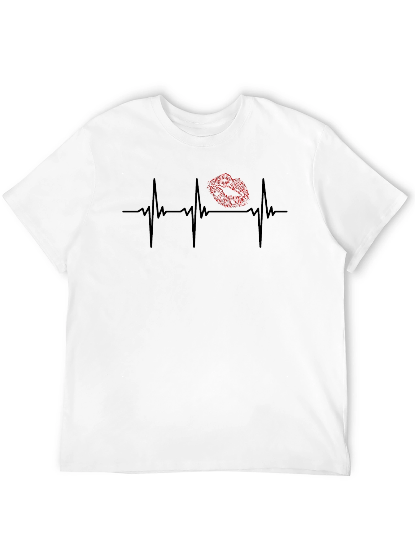Heartbeat Lips T-Shirt - Love Pulse Tee