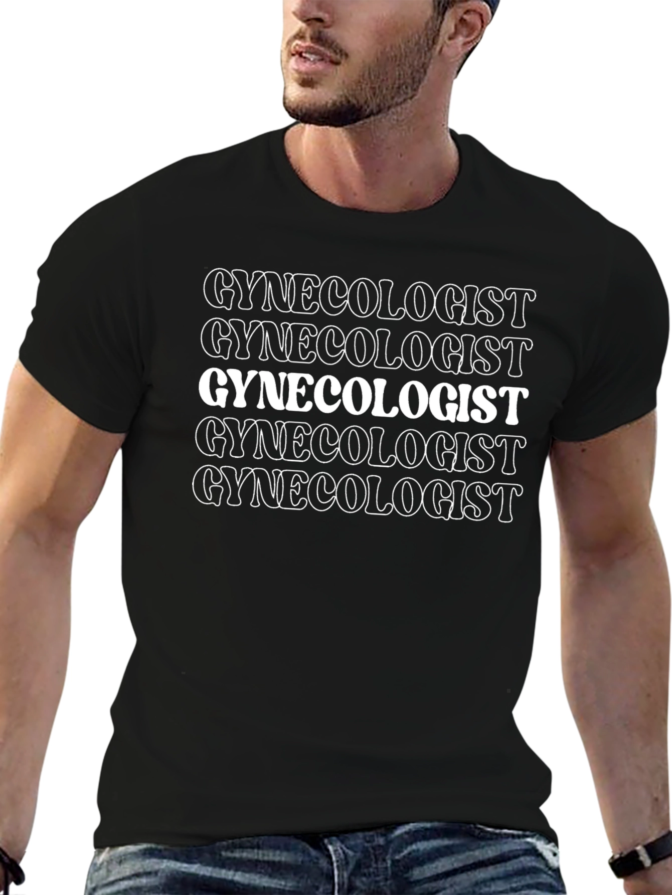 Gynecologist Graphic Tee - Black Cotton T-Shirt