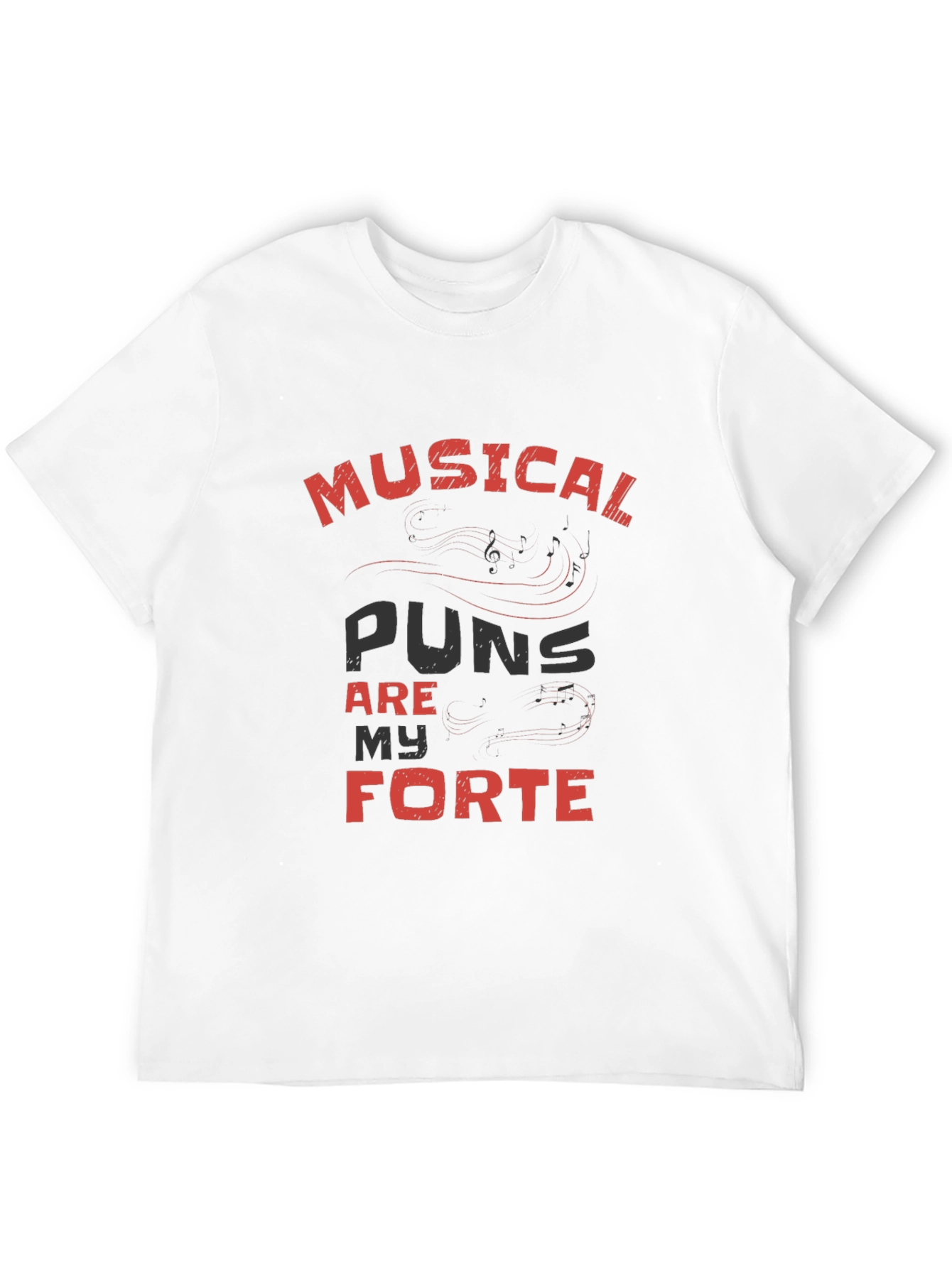 Musical Puns Are My Forte Black T-Shirt