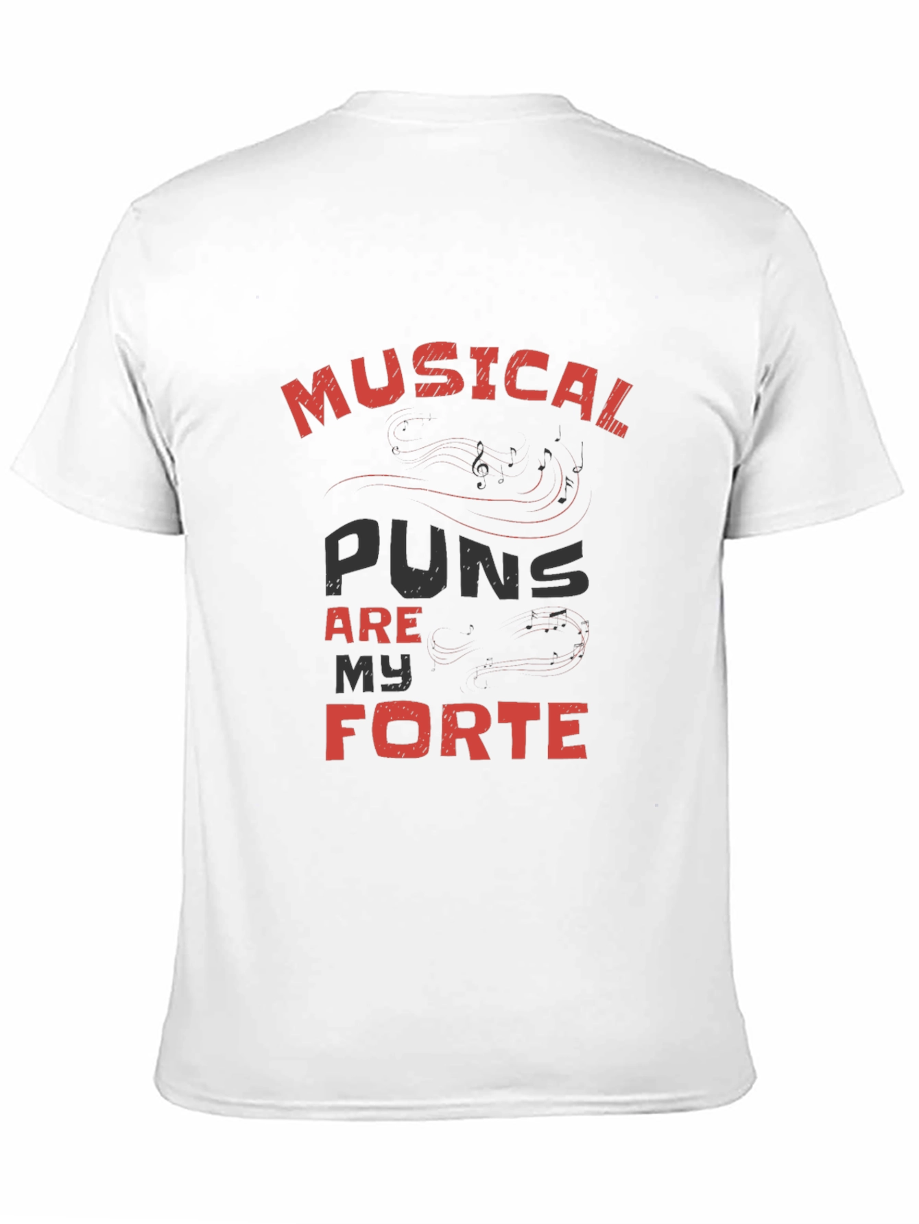 Musical Puns Are My Forte Black T-Shirt