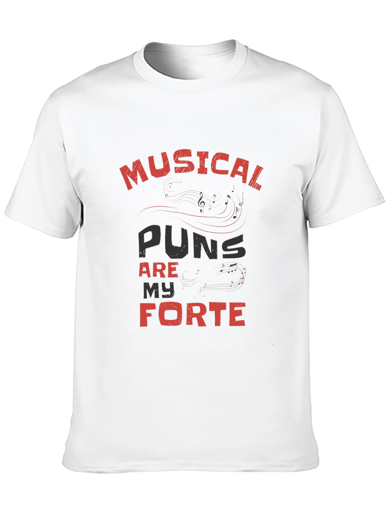 Musical Puns Are My Forte Black T-Shirt