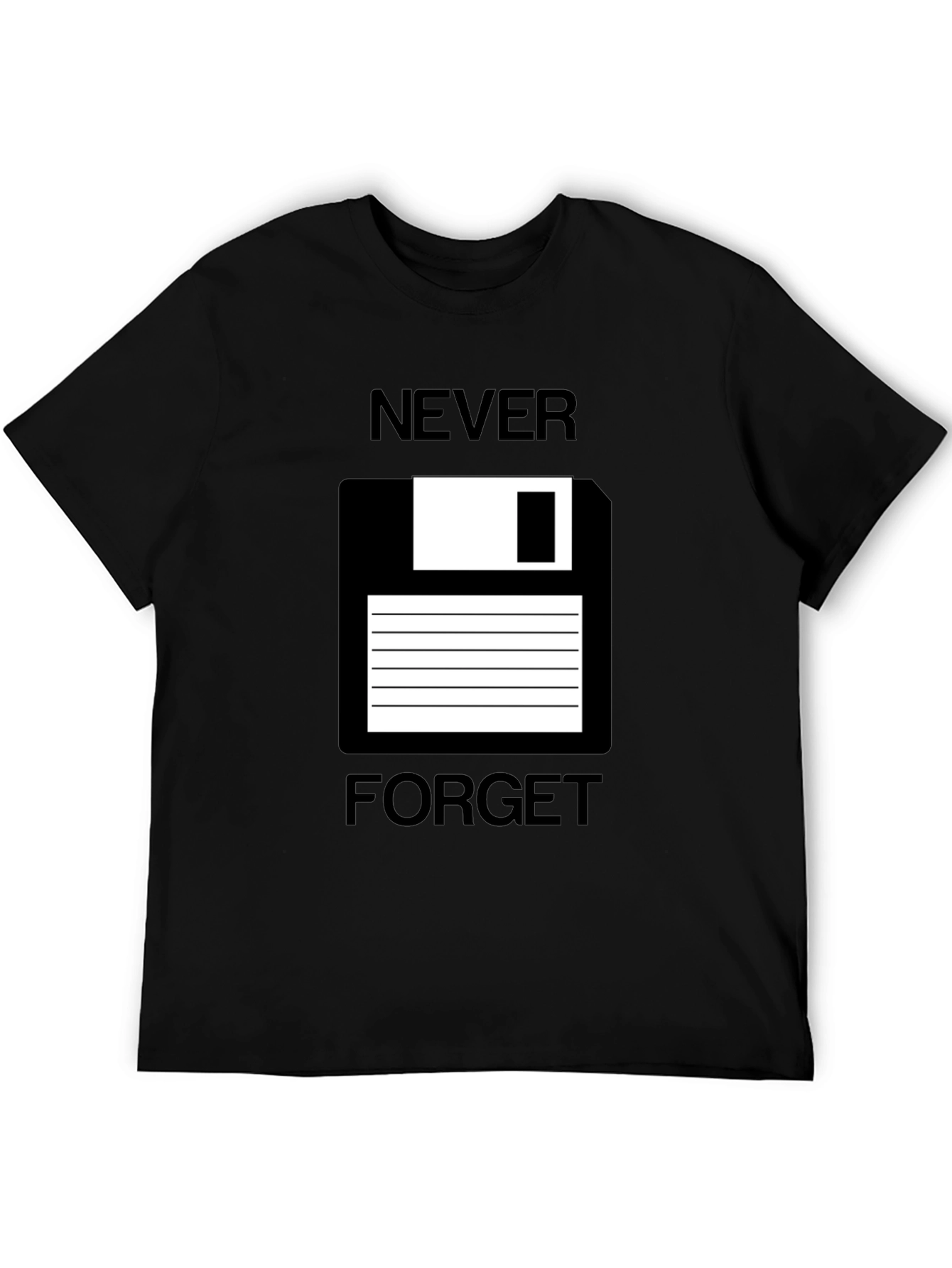 Retro Floppy Disk T-Shirt - Never Forget