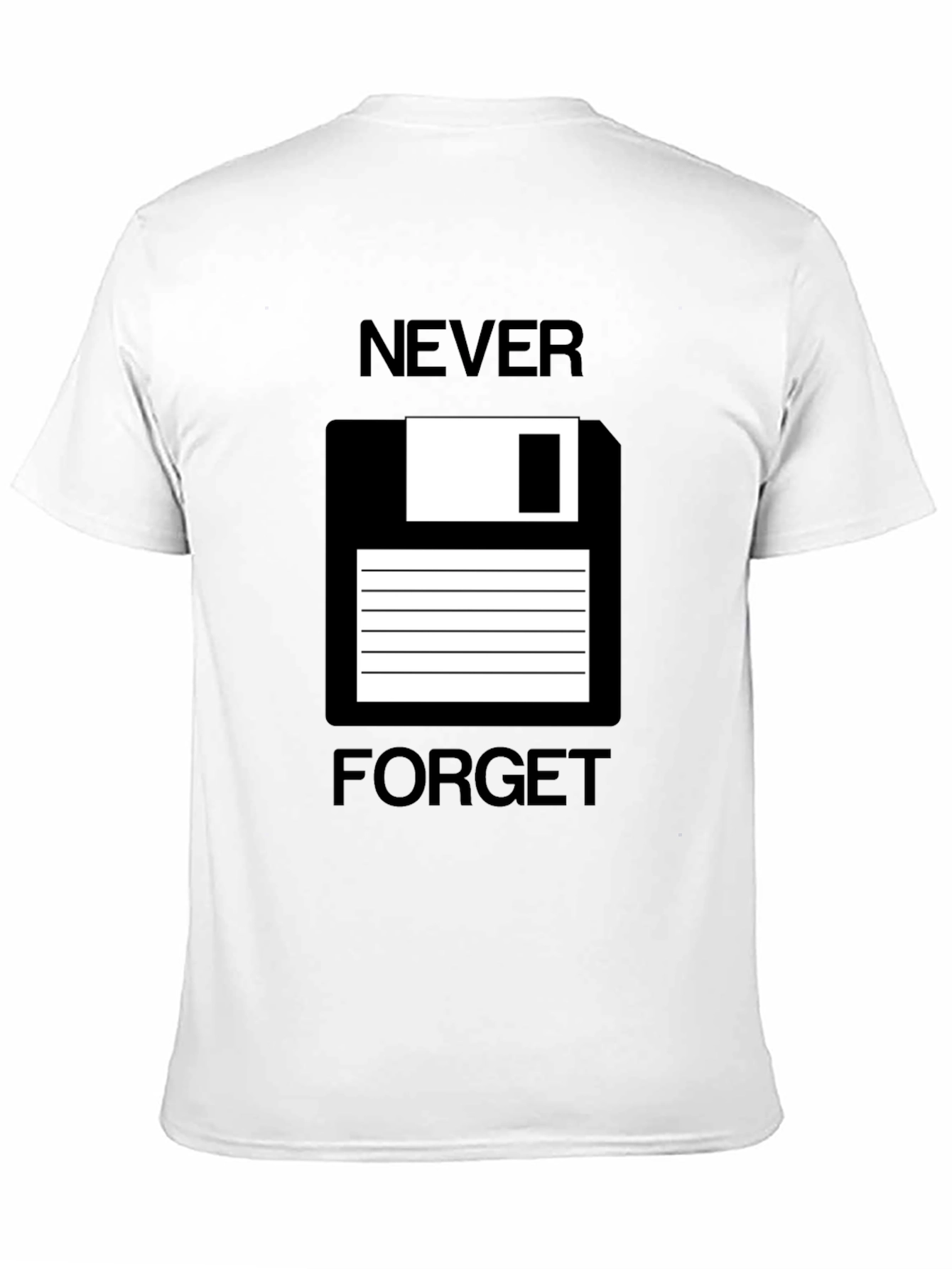 Retro Floppy Disk T-Shirt - Never Forget
